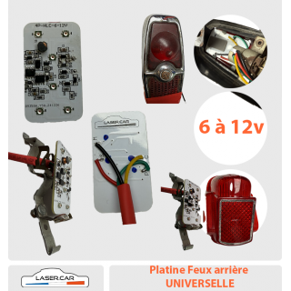 Platines FEUX arrière LED  - Pos Stop Cligno  6 à12v  universelle