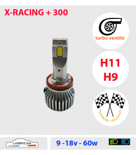 H11, H9 LED, 300w* ANTI ERREUR, Série X-RACING+