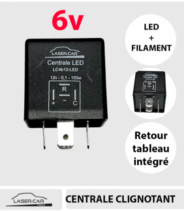 CENTRALE CLIGNOTANT 4 BROCHES LC600. 6V UNIVERSELLE