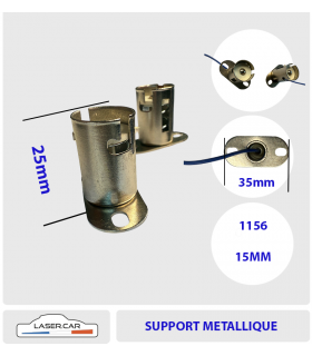 SUPPORT de lampes  1156 / P21w- / BA15s, câblé métal