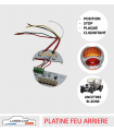 Platines FEUX arrière LED, BI-ZONE 4 fonctions  6 à12v