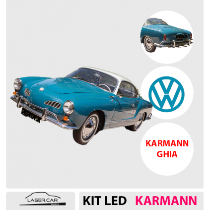KIT éclairage LED, VW Karmann Ghia Coupe 6v ou 12v