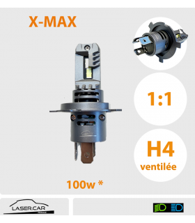 H4 LED 100w, Plug & Play, Série MAX, Ventilé