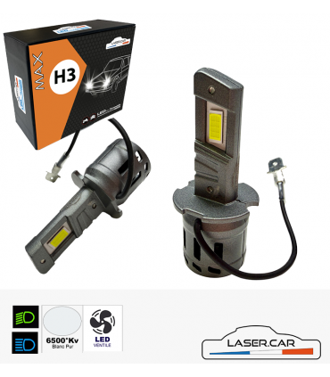 H3 LED 100W SERIE XMAX LASERCAR VENTILEE
