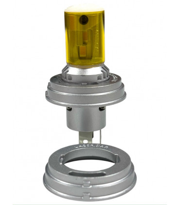 H4+R2 LED 150w*, Série TWIN CLASIC JAUNE, ventilé