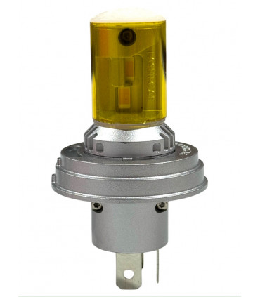 H4+R2 LED 150w*, Série TWIN CLASIC JAUNE, ventilé