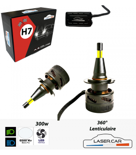 H7 RACING 300W SPECIALE PHARES LENTICULAIRES 360° CAN BUS ERROR FREE