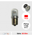 P21w 1156 LED ROUGE, BA15s 6v à 12v. SLIM