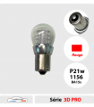 P21w, 1156, BA15S LED ROUGE- 6 à 12v. 3D PRO