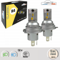 H4 LED 150w*, Série TWIN CLASIC Blanc Chaud, ventilé