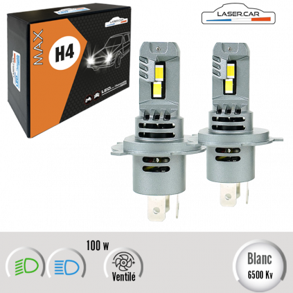 H4 LASERCAR 100W VENTILE SÉRIE MAX
