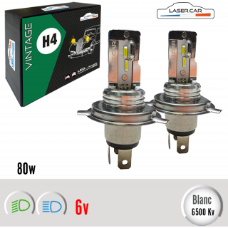 H4 6V BLANC PUR LASERCAR