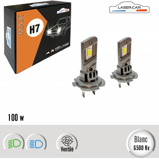 LED H7 100W SERIE X-MAX LASER.CAR  VENTILEE