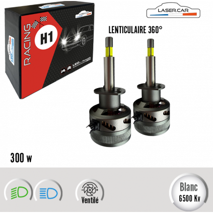 H1 RACING 300W SPECIALE PHARES LENTICULAIRES 360° CAN BUS ERROR FREE