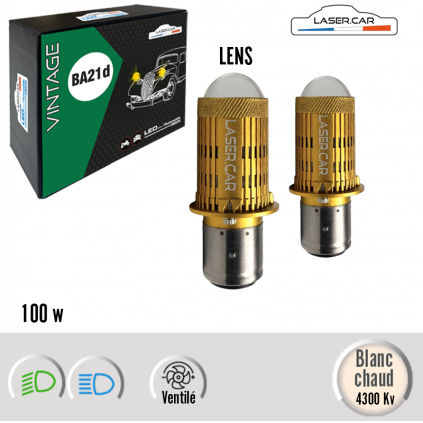 BA21D LED EXCLUSIVITÉ LASER CAR. LED PLUG&PLAY 6 a 12v - ventilé