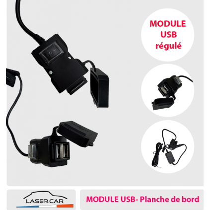 Prise USB - 5v - 2,1A - sur batterie 12v -