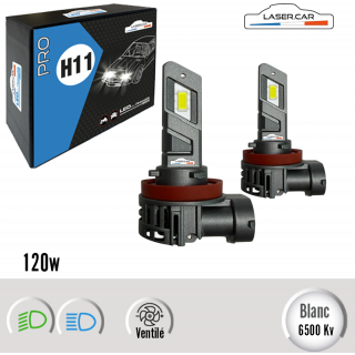 H11, H9, H8  SERIE IRON 120W 6500°Kv  LASERCAR