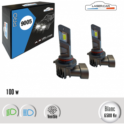 9005 LED 100W VENTILE PLUG&PLAY SERIE PRO LASER CAR