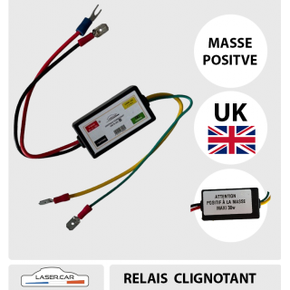 Centrale Clignotant LED 6 à 12v en masse POSITIVE, plus à la masse -