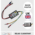 Centrale Clignotant LED, 6 à12 v, Masse Positive.