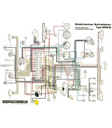 KIT éclairage LED 6V  Complet pour PORSCHE 356. schéma électrique